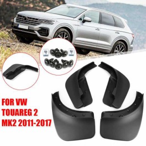 マッド フラップ 適用: VW トゥアレグ 2 MK2 2011-2017 マッドフラップ スプラッシュ ガード フロント リア マッド フラップ フェンダー 