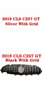 AL ミドル グリル 適用: メルセデスベンツ CLS クラス C257 2019 + ABS プラスチック フロント グリル GT バーチカル バー スタイル 3・