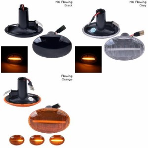 LED サイド マーカー インジケーター ダイナミック ターンシグナルライト 適用: BMW ミニ クーパー R56 R57 R58 ブラック(ノンシーケンシ