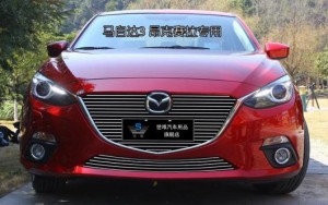 適用: MAZDA3 アクセラ 2014-2016 グリル フロント レーシング カバー アルミニウム 合金 AL-LL-1395 AL