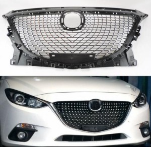 フロント グリル アッパー グリル 適用: 2014 2015 2016 MAZDA3 メッシュ AMA AL-LL-1506 AL