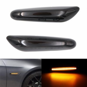 2ピース E46 E36 E90 E91 E60 E61 E81 E82 スモーク アンバー LED サイド マーカー ライト 適用: BMW E87 E88 E92 E93 X1 E84 X3 E83 X5 