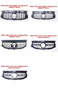 適用: メルセデス・ベンツ GLA W247 GLA220 GLA250 2020-2021 フロント バンパー ミドル グリル GLA35 GT センター グリル AMG GLA45 ス