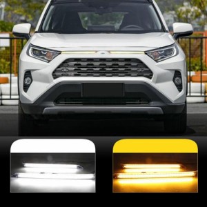 LED ウインカー 機能 デイタイムランニングライト 自動車 カバー 装飾 ライト 適用: トヨタ RAV4 2019 2020 AL-MM-4876 AL