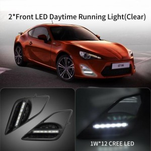 12V 6W×2 ハイ パワー LED デイタイムランニングライト ランプ 適用: GT86 サイオン/SCION FR-S 2013-2016 AL-MM-5578 AL