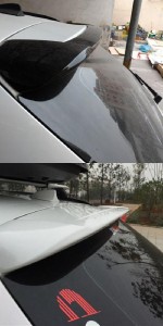 適用: BMW X1 2011 2012 2013 2014 2015 ABS プラスチック プライマーカラー リア ブーツ トランク ウイング スポイラー 装飾 ブラック・