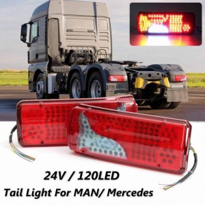 2ピース 24V LED テールライト テールライト リア ブレーキ ライト シグナル ランプ 適用: MAN DAF TGX スカニア メルセデス スプリンタ