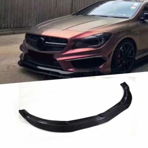 カーボンファイバー フロント バンパー リップ ボディ キット スポイラー 適用: メルセデス・ベンツ W117 CLA200 CLA250 CLA45 AMG 2013-