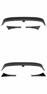 光沢ブラック カーボンファイバー スタイル リア ルーフ スポイラー 適用: フォルクスワーゲン/VOLKSWAGEN ゴルフ 7/7.5 GTI R 2013-2020