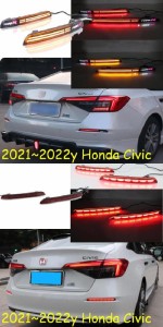 ダイナミック バンパー テールライト 適用: ホンダ シビック 2021-2023 LED テールランプ リア ライト フォグ モデル2・モデル1 ホンダ 