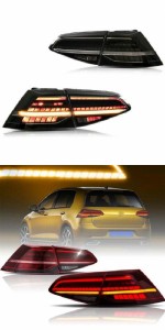 12V LED テール ライト アセンブリ 適用: VW ゴルフ 7 MK7 7.5 2013-2020 テール ランプ ダイナミック チューニング ライト ブレーキ リ