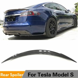 リア トランク スポイラー ブーツ リップ ウイング スポイラー 適用: テスラ/TESLA モデル S 2014-2019 カーボンファイバー リア トラン