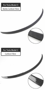リア トランク スポイラー 適用: テスラ/TESLA モデル 3 2017-2021 ABS カーボンファイバー DIY ウイング スポイラー テスラ/TESLA マッ