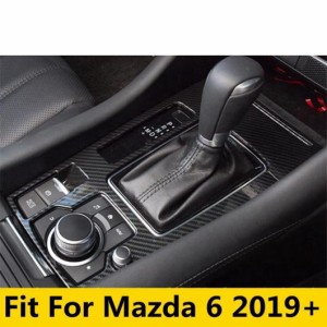 センター コントロール シフト ギア パネル ボックス フレーム インテリア カバー トリム 適用: MAZDA6 2019-2021 ABS カーボンファイバ