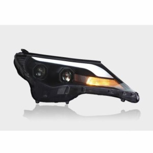 適用: 2014-2015 RAV4 LED ヘッドライト RAV4 LED ヘッドライト DRL バイキセノン レンズ ハイ ロー ビーム パーキング フォグランプ オ