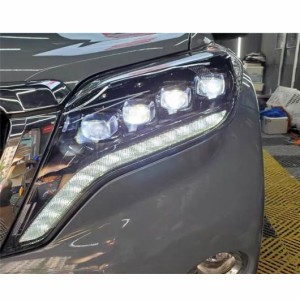 ヘッド ランプ 適用: トヨタ プラド ヘッドライト LED 2014-2017 DRL デイタイムランニングライト ガイド バイキセノン HID アクセサリー