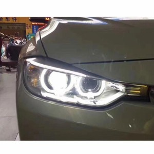 適用: BMW 316i 320i 328 335 F30 F35 ヘッドライト 2013-2015 ヘッドライト DRL レンズ ダブル ビーム H7 HID キセノン バイキセノン レ