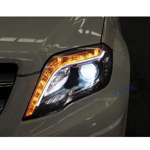 ヘッドライト 適用: GLK ヘッドライト 2013-2015 GLK 250 300 LED ヘッドライト ヘッド ランプ LED DRL プロジェクター ヘッドライト H7 