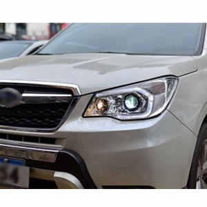 ヘッド ランプ 適用: スバル フォレスター ヘッドライト 2013-2016 LED ヘッドライト DRL H7 D2H HID オプション エンジェル アイ バイキ