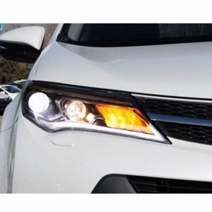 適用: トヨタ RAV4 2013-2015 LED ライト ダブル キセノン レンズ デイタイム ランニング ライト フォグ ライト 4300K〜8000K AL-OO-8661