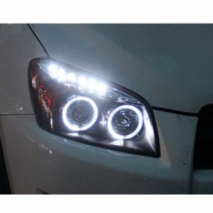 ヘッド ランプ 適用: トヨタ RAV4 ヘッドライト 2009-2013 RAV 4 LED エンジェル アイ DRL Q5 バイキセノン レンズ H7 キセノン フロント