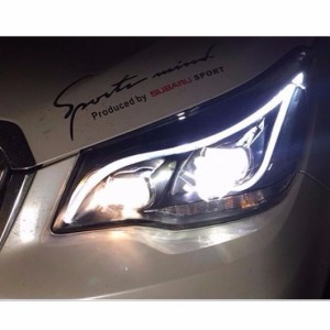 ヘッド ランプ 適用: スバル フォレスター ヘッドライト 2013-2016 LED ヘッドライト DRL H7 D2H HID オプション エンジェル アイ バイキ