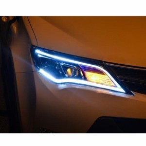 適用: トヨタ RAV4 LED ヘッドライト 2013-2015 RAV 4 ヘッドライト DRL バイキセノン レンズ ハイ ロー ビーム パーキング フォグ ヘッ