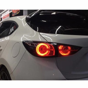 適用: MAZDA3 アクセラ ハッチバック テール ライト 2013-2016 LED テールライト ダイナミック ウインカー リア ランプ DRL+ブレーキ+パ