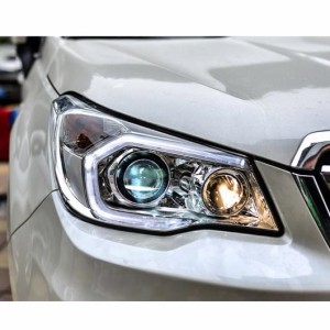 適用: スバル フォレスター ヘッドライト 2013-2016 LED ヘッドライト DRL H7 D2H HID オプション エンジェル アイ バイキセノン ビーム 