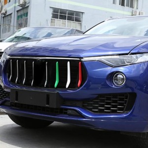 3ピース 適用: マセラティ/MASERATI レバンテ フロント グリル 3 装飾 ストリップ ステッカー 旗 色 イタリア AL-PP-5409 AL