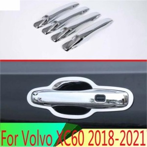 適用: ボルボ/VOLVO XC60 2018 2019 2020 2021 ABS クローム ドア ハンドル カバー スマート キー ホール キャッチ キャップ トリム モー