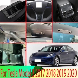 適用: テスラ/TESLA モデル 3 2017-2022 インサイド インテリア カバー トリム フル セット 28 ピース AL-QQ-4508 AL