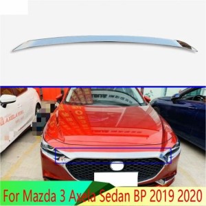 適用: MAZDA3 アクセラ セダン BP 2019 2020 ABS クローム フロント フード ボンネット グリル グリル バンパー リップ メッシュ トリム 