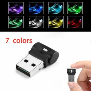 AL ミニ マイクロ ランプ USB LED RGB ライト 7 色 オート インテリア ランプ 適用: ラップトップ キーボード 装飾 スマート ナイト ラン