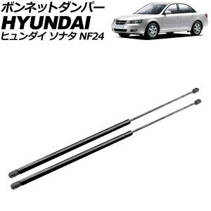 ボンネットダンパー ヒュンダイ ソナタ NF24 2005年〜2009年 ブラック ステンレス製 入数：1セット(2個) AP-4T2067