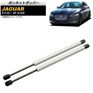 ボンネットダンパー ジャガー XF X250 2007年〜2015年 シルバー カーボンファイバー製 入数：1セット(2個) AP-4T780-SI