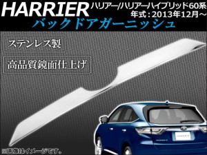 バックドアガーニッシュ トヨタ ハリアー/ハリアーハイブリッド 60系 2013年12月〜 ステンレス製 鏡面仕上げ AP-BDG-N52