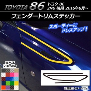 フェンダートリムステッカー トヨタ 86 ZN6 後期 2016年08月〜 カーボン調 選べる20カラー AP-CF2206 入数：1セット(2枚)