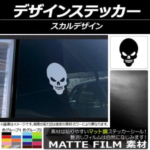 デザインステッカー マット調 スカルデザイン 色グループ1 AP-CFMT045