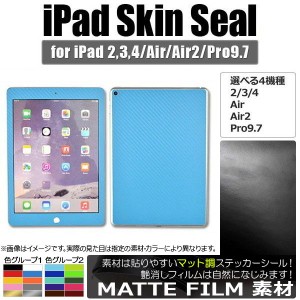 iPadスキンシール マット調 背面タイプ2 保護やキズ隠しに！ 色グループ1 選べる4適用品 AP-CFMT1216