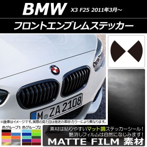 フロントエンブレムステッカー BMW X3 F25 2011年03年〜 マット調 色グループ1 AP-CFMT2682
