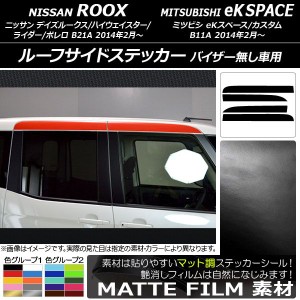 ルーフサイドステッカー ニッサン/ミツビシ デイズルークス/eKスペース B21A/B11A バイザー無し車用 マット調 色グループ2 AP-CFMT3538 