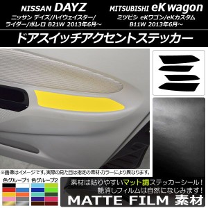 ドアスイッチアクセントステッカー マット調 ニッサン/ミツビシ デイズ/eKワゴン B21W/B11W 色グループ2 入数：1セット(4枚) AP-CFMT3695