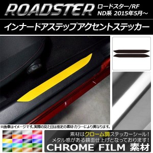 インナードアステップアクセントステッカー マツダ ロードスター/ロードスターRF ND系 クローム調 選べる20カラー AP-CRM2452 入数：1セ