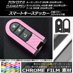 スマートキーステッカー クローム調 ルーミー/タンク,タント/カスタム,トール 選べる20カラー AP-CRM954