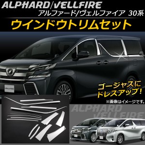 ウインドウトリムセット トヨタ アルファード/ヴェルファイア 30系 ハイブリッド可 2015年01月〜 ステンレス 入数：1セット(14個) AP-DG0