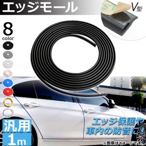 エッジモール 1M V型 汎用 ラバー製 エッジ保護や車内の防音に！ 選べる8カラー AP-DG037-V-1M