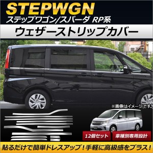 ウェザーストリップカバー ホンダ ステップワゴン/スパーダ RP1,RP2,RP3,RP4 2015年04月〜 ステンレス製 AP-DG061 入数：1セット(12個)