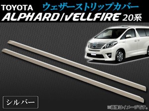 ウェザーストリップカバー トヨタ アルファード/ヴェルファイア 20系 2008年05月〜 シルバー AP-DM-T18 入数：1セット(左右)