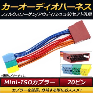 AP カーオーディオハーネス Mini-ISO20ピン フォルクスワーゲン/アウディ/シュコダ/セアト汎用 AP-EC152